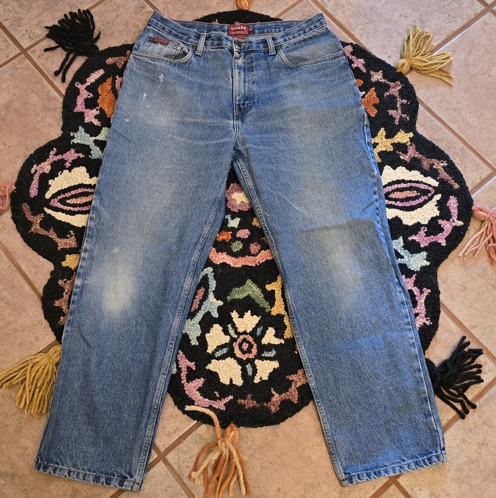 🔥🔥Y2k Chaps Classic Blue Denim Jeans 🔥🔥 Size 33w X 30L